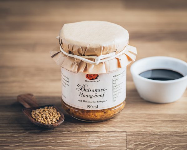 Glas Berner Gourmet Balsamico-Honig-Senf