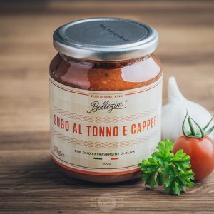 Glas Bellezini Sugo al tonno e capperi Münsterländer Speisekammer