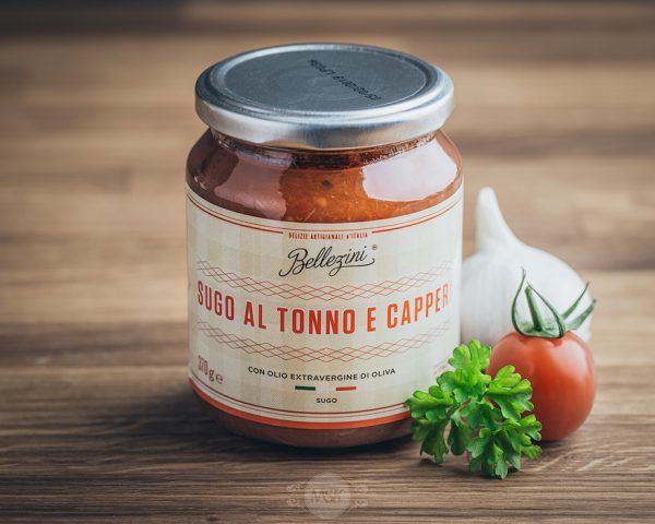 Glas Bellezini Sugo al tonno e capperi Münsterländer Speisekammer