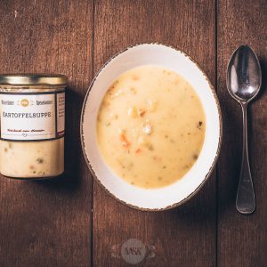 Glas Kartoffelsuppe aus der Münsterländer Speisekammer