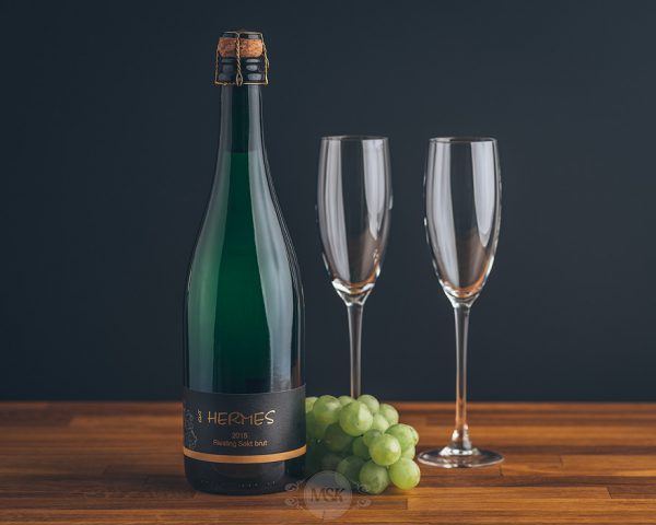 Flasche Gut Hermes Riesling Sekt Brut