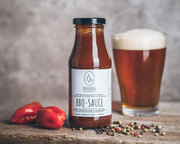 260 ml Flasche Königskind BBQ-Sauce mit bergischem Landbier