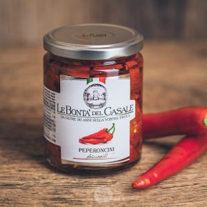 Glas scharfe Paprika von Le Bonta´del Casale - Peperoncini piccanti