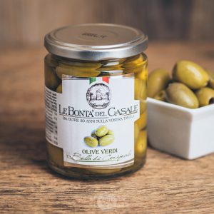 Glas grüne Oliven von Le Bonta´del Casale - Olive verdi