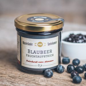 Glas Blaubeer Fruchtaufstrich von der Münsterländer Speisekammer