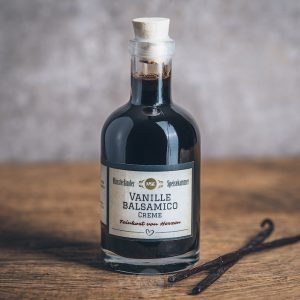 Flasche Vanille Balsamico Creme von der Münsterländer Speisekammer