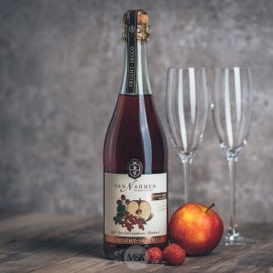 Flasche Van Nahmen Apfel Johannisbeere Himbeere Frucht Secco