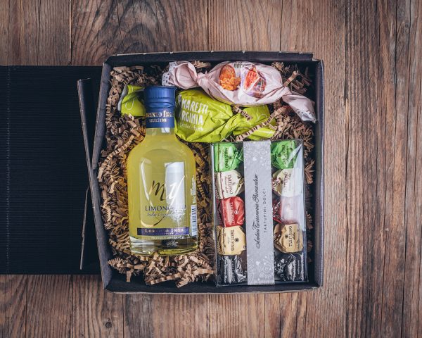 Präsent kleine Limoncello-Box von der Münsterländer Speisekammer