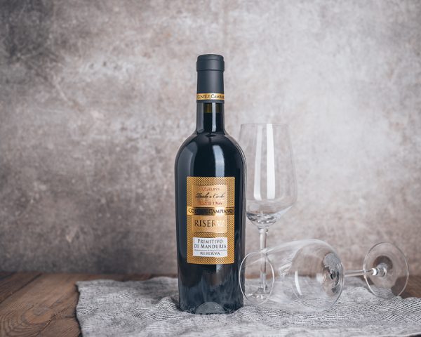 Flasche Rotwein Conte di Campiano Primitivo di Manduria Riserva