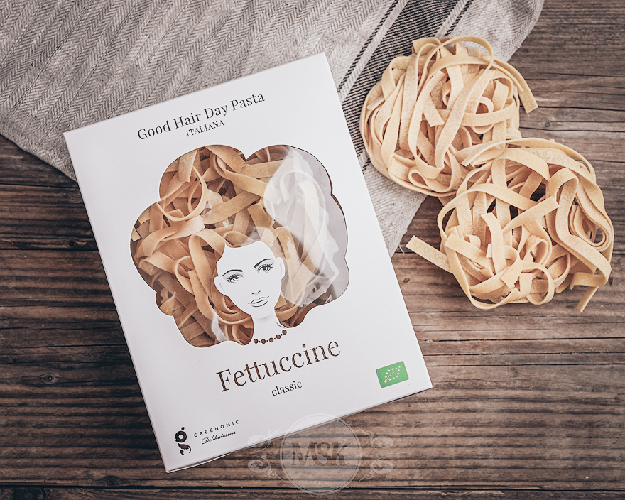 Packung Greenomic Good Hair Day Pasta Fettuccine classic