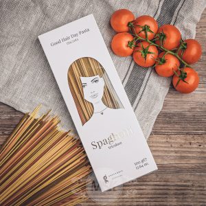 Packung Greenomic Good Hair Day Pasta Spaghetti tricolore