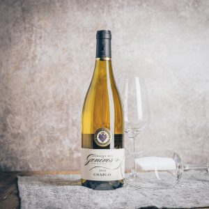 Flasche Weißwein Frankreich Domaine des Genéves AC Chablis