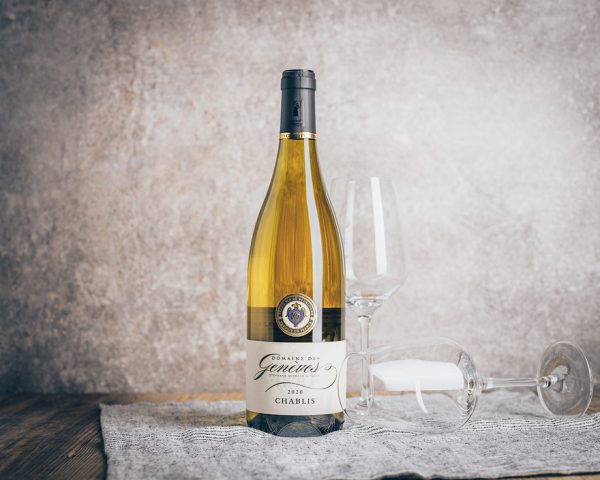 Flasche Weißwein Frankreich Domaine des Genéves AC Chablis